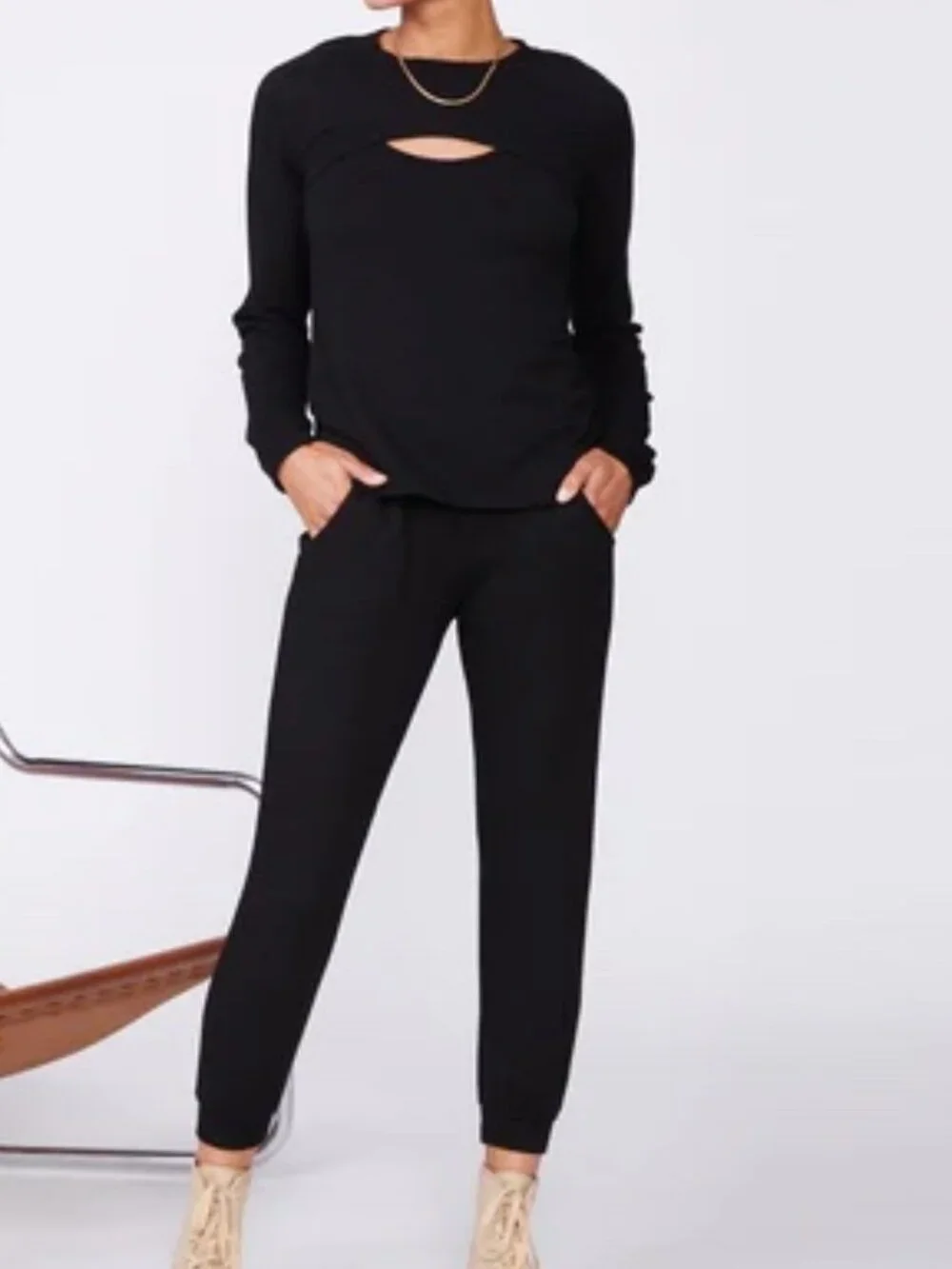 Monrow Classic Supersoft Black Joggers XS - Picture 1 of 7